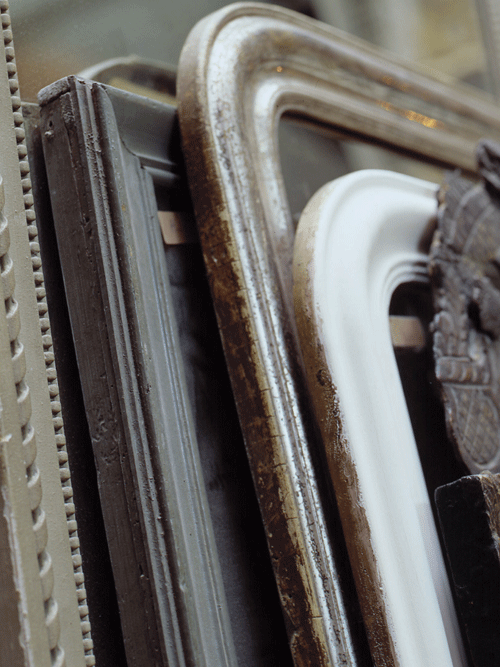 detail antieke spiegels